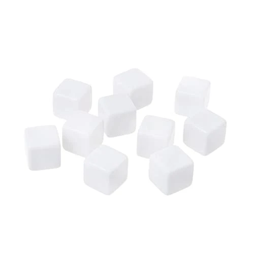 MOXIOU DC 10pcs 18mm DIY Blank Dice Acrylic Polyhedron Teaching Engraving Write Toys D106 (Color : A) 7 MOXIOU DC 10pcs 18mm DIY Blank Dice Acrylic Polyhedron Teaching Engraving Write Toys D106 (Color : A) - Image 5