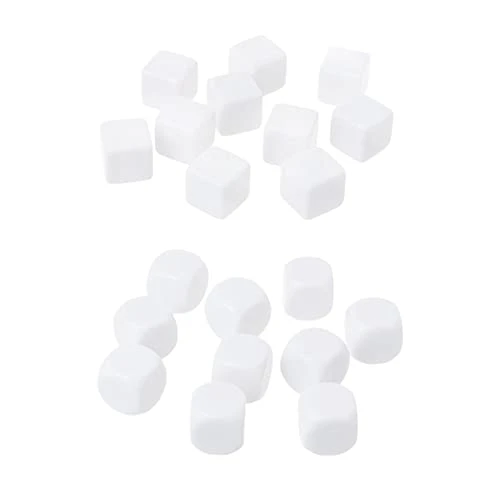 MOXIOU DC 10pcs 18mm DIY Blank Dice Acrylic Polyhedron Teaching Engraving Write Toys D106 (Color : A) 4 MOXIOU DC 10pcs 18mm DIY Blank Dice Acrylic Polyhedron Teaching Engraving Write Toys D106 (Color : A) - Image 2