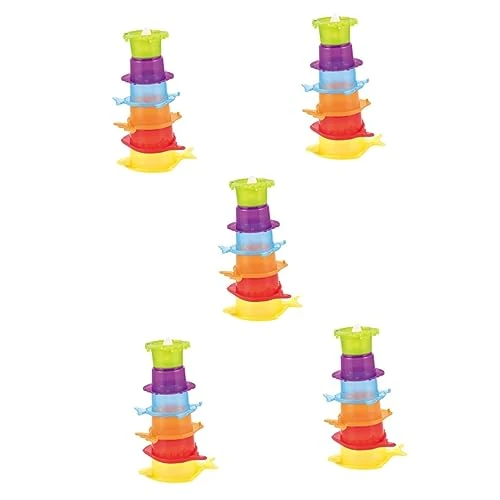 Totority 5 Sets Intelligent Toddler Bathing Cups Beach Educational Bathtub Sand Cartoon Stacking Kids Children Cup Baby Bath Plaything Toy Lovely 3 Totority 5 Sets Intelligent Toddler Bathing Cups Beach Educational Bathtub Sand Cartoon Stacking Kids Children Cup Baby Bath Plaything Toy Lovely