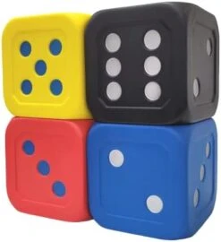 Macro Giant 6 Inch PU Foam Jumbo Big Playing Dice, Set Of 4, Basic Color, Math Teaching, Teaching Aids, Board Games, Kid Toy -BEYBLADE Sale Store 31PyBhjGBBL. AC