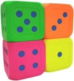 Macro Giant 6 Inch PU Foam Jumbo Big Playing Dice, Set Of 4, Basic Color, Math Teaching, Teaching Aids, Board Games, Kid Toy -BEYBLADE Sale Store 31QRTn9WtqL. AC