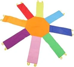 SPYMINNPOO Umbrellas Doll Game,Octagonal Fun Game Umbrella Early Education Interactive Kindergarten Sense Training Rainbow Umbrella With 16 Handles Hanging Decorative Props For Kids(2.4m/7.9ft) -BEYBLADE Sale Store 31nKsD5ZiL. AC