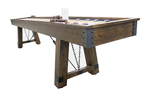 Hathaway Cheyenne 12' Shuffleboard Table, Rustic Oak (BG50354) 4 Hathaway Cheyenne 12' Shuffleboard Table, Rustic Oak (BG50354) - Image 2