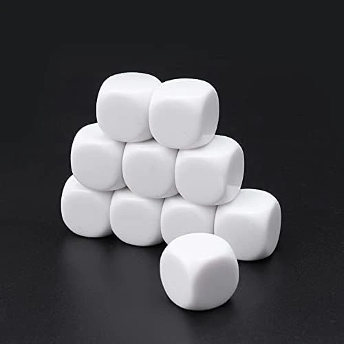 MOXIOU DC 10pcs 18mm DIY Blank Dice Acrylic Polyhedron Teaching Engraving Write Toys D106 (Color : A) 10 MOXIOU DC 10pcs 18mm DIY Blank Dice Acrylic Polyhedron Teaching Engraving Write Toys D106 (Color : A) - Image 8