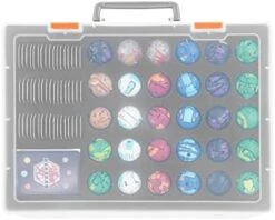 TPCY Carrying Case Compatible With Bakugan,BakuCores And Armored Alliance, Geogan Rising Battle Action,Can Store 30 Pcs, And Cards And Other Accessories(Case Only) (Orange) -BEYBLADE Sale Store 410EQjMcObL. AC