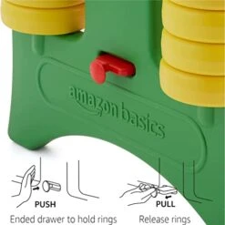 Amazon Basics Giant BPA-Free 4-In-A-Row Premium Plastic Game Set With Carrying Bag, Great For Gifting, Red & Green -BEYBLADE Sale Store 410bCbl7yXL