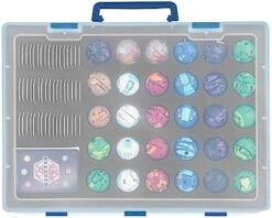 TPCY Carrying Case Compatible With Bakugan,BakuCores And Armored Alliance, Geogan Rising Battle Action,Can Store 30 Pcs, And Cards And Other Accessories(Case Only) (Orange) -BEYBLADE Sale Store 413kzCddovL. AC