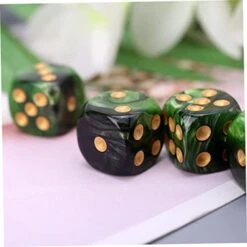Polyhedral Dice 25pcs 6 Acrylic Dice Role Playing Dice Bulk Dice D20 Dice Green Dice For Women Dice Table Dice Black D6 Desktop Game Props Bulk Dice Table Game Party Dice -BEYBLADE Sale Store 4168aVGZGkL