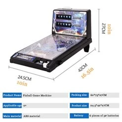 Olivy Electronic Pinball Game For Kids And Family, Portable Pinball Machine With Light Music And LED Scoreboard, Mini Table Arcade Game Toy, Parent-Child Family Activities -BEYBLADE Sale Store 416M877Z05L