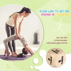 Fofeadm Kids Yoga Dice, Yoga Wooden Dice Set With Yoga Cards And Wooden Gift Boxes, Fun Exercise Dice For Kids Solo Or Group Classes Workout Equipment, Learn Yoga With A Game -BEYBLADE Sale Store 416a80M3agL