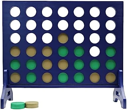Tailgating Pros Premium Navy Giant Four In A Row With Carrying Case - Jumbo Oversized Outdoor Yard Game - Connect Multiple Pucks In A Row To Win - Many Puck Colors Available! 11 Tailgating Pros Premium Navy Giant Four In A Row With Carrying Case - Jumbo Oversized Outdoor Yard Game - Connect Multiple Pucks In A Row To Win - Many Puck Colors Available! - Image 9