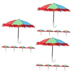 Alasum 15 Pcs Mini Toys For Kids Umbrellas For Kids Miniture Decoration Kids Mini Umbrella Kids Umbrella Accessories Tiny Umbrellas Craft Umbrella Model Toy Umbrella Performance Umbrella