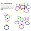 Jooley Hopscotch Ring Game-10 Set With 1 Premium Sandbag, Multi-Colored 10 Hoops And 15 Connectors For Girls And Boys Outdoor Play At The Park Or Indoor -BEYBLADE Sale Store 419EbcSBVqL