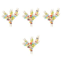 SAFIGLE Stacking Toy 4 Sets Training Balancing Game Parent-Child Chair Blocks Favors Party Night Stacking Chairs Games Girl Family Children Kids Multiplayer Desktop Wood Educational Educational Toys