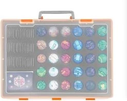 TPCY Carrying Case Compatible With Bakugan,BakuCores And Armored Alliance, Geogan Rising Battle Action,Can Store 30 Pcs, And Cards And Other Accessories(Case Only) (Orange) -BEYBLADE Sale Store 41BDF8QBECL. AC