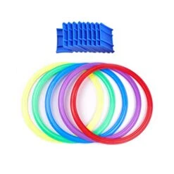 Children's Soft Hopscotch Circle, 5 Circles 5 Buckle Floor Play Toys, Can Be Assembled At Will (Color : 5pcs, Size : 28cm)