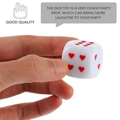Jojofuny 48pcs Plaything Funny Game Borad Christmas Carnival Novel Teaching Unique Activity Toys Pub Chic Dices Table Casino Red Playing Dice And Lovely Classroom Gaming Math Games Club -BEYBLADE Sale Store 41DyZEBa7RL