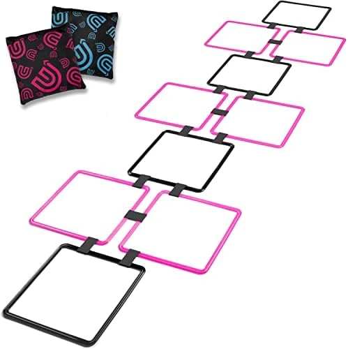 GETMOVIN SPORTS Hopscotch Squares Set With 2 Premium Beanbags Giant Sized 15 Inch Squares With 15 Connectors For Indoor/Outdoor Portable Fun Conditioning Agility Training 9 GETMOVIN SPORTS Hopscotch Squares Set With 2 Premium Beanbags Giant Sized 15 Inch Squares With 15 Connectors For Indoor/Outdoor Portable Fun Conditioning Agility Training - Image 7