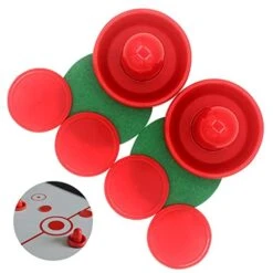 Air Hockey Set Table Plastic Pushers And Pucks Entertaining Lightweight Wear-Resistant Game Toy Arcade Goalies Accessories, Red -BEYBLADE Sale Store 41GfXTbAalL