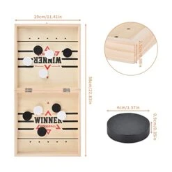 22.8" Foldable Large Fast Sling Puck Game, Slingshot Games Toy For Adults -Child,Table Desktop Battle Wooden Hockey Table Game, Family Foosball Winner Board Games Toys -BEYBLADE Sale Store 41HIu9IX0YL