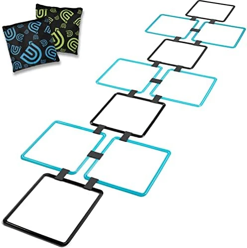 GETMOVIN SPORTS Hopscotch Squares Set With 2 Premium Beanbags Giant Sized 15 Inch Squares With 15 Connectors For Indoor/Outdoor Portable Fun Conditioning Agility Training 7 GETMOVIN SPORTS Hopscotch Squares Set With 2 Premium Beanbags Giant Sized 15 Inch Squares With 15 Connectors For Indoor/Outdoor Portable Fun Conditioning Agility Training - Image 5