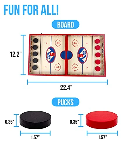 Regal Games - 5 Hole - Fun, Fast Family-Friendly Finger Hockey Puck Game - Includes 1 Gameboard, 5 Red Pucks, 5 Black Pucks - Ideal For 2 Players Ages 6+ 5 Regal Games - 5 Hole - Fun, Fast Family-Friendly Finger Hockey Puck Game - Includes 1 Gameboard, 5 Red Pucks, 5 Black Pucks - Ideal For 2 Players Ages 6+ - Image 3