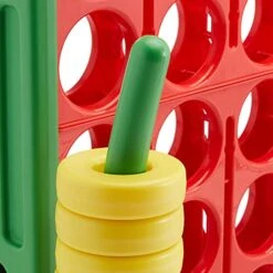 Amazon Basics Giant BPA-Free 4-In-A-Row Premium Plastic Game Set With Carrying Bag, Great For Gifting, Red & Green -BEYBLADE Sale Store 41P4KocF1dS