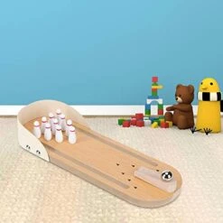YEmirth Table Top Mini Bowling Game Set,Tabletop Wooden Board Mini Desktop Tiny Bowling Shooting Alley Office Desk Stress Relief Gadgets Small Finger Toys Fun Gag Gifts For Men Adults Kids Teens Boys -BEYBLADE Sale Store 41PEIK3xqeL