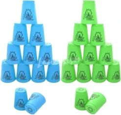 Lancisism 48Pcs Quick Stacking Cups Set, BPA-Free Material Sports Training Stacking Cup Game, Classic Family Game For Kids Adults Family, Great Gift Idea (Blue & Green & Purple & Red) -BEYBLADE Sale Store 41PbbjbwbJL. AC