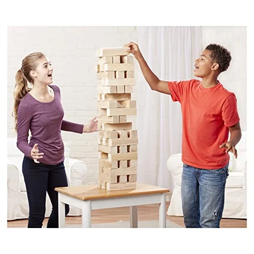 Spin Master Games Giant Jumbling Tower Party Game With 51 Wood Blocks, For Families And Kids Ages 6 And Up, Multicolor, (6058969) 6 Spin Master Games Giant Jumbling Tower Party Game With 51 Wood Blocks, For Families And Kids Ages 6 And Up, Multicolor, (6058969) - Image 4