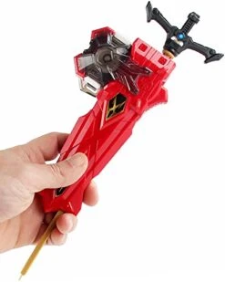 Desamvap Bey Battling Tops Burst Power Custom Sword Launcher, B-200 Xiphoid Xcalibur Bey Launcher LR Left Right Spin DB Layer System Compatible With All Bey Burst Series (Red)