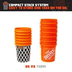 BasketPong™ Giant Yard Pong X Basket Ball Game , Durable , Outdoor Game For Lawn, Backyard And Beach - Set Includes 12 Buckets, 2 Basket Balls And A Carrying Bag -BEYBLADE Sale Store 41TGMN0IreL