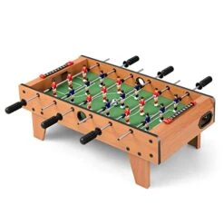 Giantex 27" Foosball Table, Easily Assemble Wooden Soccer Game Table Top W/Footballs, Indoor Table Soccer Set For Arcades, Game Room, Bars, Parties, Family Night