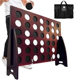 SWOOC Games - Giant Four In A Row (All Weather) Outdoor Game With Carrying Case And Noise Reducing Design - 60% Quieter - Jumbo Connect 4 Discs To Win - Oversized Yard Game For Kids, Adults, & Family -BEYBLADE Sale Store 41UNtUSrgRL. AC