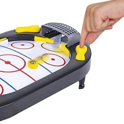 Gamie Hockey Tabletop Game, Desktop Sports Game With Mini Hockey Table, 2 Pucks, And Scoreboard, Fun Indoor Games For Home, Office And Game Night, Best Gift Idea For Kids -BEYBLADE Sale Store 41UxfkeZt0L