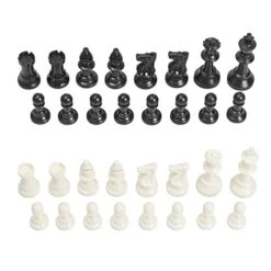 1x Single Weighted Chess Pieces Only By Chess Geeks - Classic Staunton Style - 32 Pieces - King 3" Tall - Chess Geeks