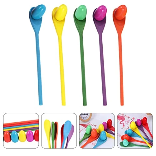 TOYANDONA Kids Toys 5 Sets Lawn Indoor Plaything Balance Carnival Integration Random And Funny Wooden Outdoor Eggs Children Halloween Kids Race Spoon Playing Gift Activity Games, Color Baby Spoons 7 TOYANDONA Kids Toys 5 Sets Lawn Indoor Plaything Balance Carnival Integration Random And Funny Wooden Outdoor Eggs Children Halloween Kids Race Spoon Playing Gift Activity Games, Color Baby Spoons - Image 5