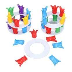 Qinlorgo Tower Game, Plastic Penguins, Wearresistant Balancing Block Stacking Game For Children From 3 Years As A Gift