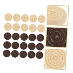 Abaodam 384 Pcs Chess Accessories Flying Toy Vintage Toys Woody Toy Round Backgammon Chess Board Game Table Chips Toe Game Chess Backgammon Chess Chessman Toy Backgammon Round Chessman