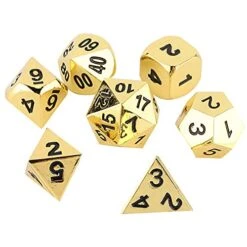 ZJchao Multi Sided Dice, Metal Dice, Portable For Casino Theme Activity(Imitation Gold)