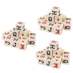 SAFIGLE Alphabet Toys 45 Pcs Poker Dice Liars Dice Game Dice Props Party Supplies Birthday Party Games Portable Chipset Acrylic Interesting Dice Set Liars Poker