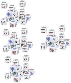 Alasum Birthday Party Games Couples Gifts 32 Pcs Poker Dice Liars Dice Interesting Dice Set Dice Props Funny Game Chips Acrylic Party Supplies Liars Dice Game Couple Gifts White Outfit -BEYBLADE Sale Store 41b6Vat4eQL. AC