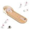 YEmirth Table Top Mini Bowling Game Set,Tabletop Wooden Board Mini Desktop Tiny Bowling Shooting Alley Office Desk Stress Relief Gadgets Small Finger Toys Fun Gag Gifts For Men Adults Kids Teens Boys