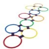 Lipfer Hopscotch Ring Game Toys 10 Multi-Colored Plastic Rings And 9 Connectors For Indoor Or Outdoor Use-Fun Play Set For Girls And Boys
