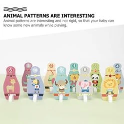 Ibasenice Infant Toys 2 Sets Wooden Toy Wood Sports Cartoon Games Bowling Development Early For Mini Game Plaything Animal Indoor Play Educational Interactive Toss Kit Supplies Toys Wooden Toys -BEYBLADE Sale Store 41fgujCXKQL