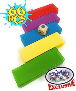 Matty's Mix-Up 60pc Large Colorful Wooden Tumble Tower Deluxe Stacking Game With Storage Bag -BEYBLADE Sale Store 41fzeZlGrlL