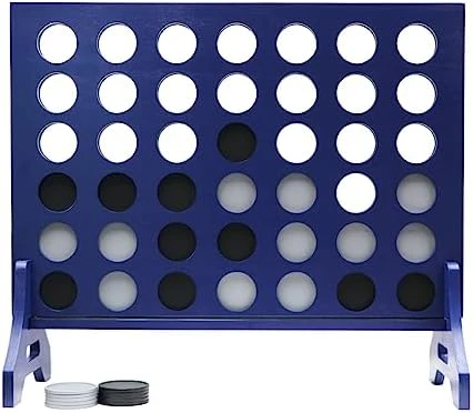 Tailgating Pros Premium Navy Giant Four In A Row With Carrying Case - Jumbo Oversized Outdoor Yard Game - Connect Multiple Pucks In A Row To Win - Many Puck Colors Available! 7 Tailgating Pros Premium Navy Giant Four In A Row With Carrying Case - Jumbo Oversized Outdoor Yard Game - Connect Multiple Pucks In A Row To Win - Many Puck Colors Available! - Image 5