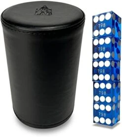 Luck Lab Black Leather Dice Stacking Cup With 5 Serialized Razor Edge 19 Mm Casino Dice - Pro Straight Cup For Stacking And Magic Tricks (Blue Dice) 14 Luck Lab Black Leather Dice Stacking Cup With 5 Serialized Razor Edge 19 Mm Casino Dice - Pro Straight Cup For Stacking And Magic Tricks (Blue Dice) -BEYBLADE Sale Store 41j05WGPAsL. AC