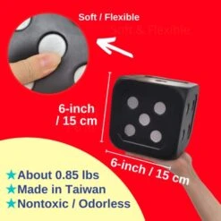 Macro Giant 6 Inch PU Foam Jumbo Big Playing Dice, Set Of 4, Basic Color, Math Teaching, Teaching Aids, Board Games, Kid Toy -BEYBLADE Sale Store 41jnatvNGRL