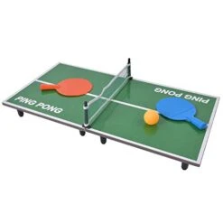 VINGVO Mini Table Tennis Game, 1605g Folding Table Tennis Game, For Parent-Child Entertainment Toy
